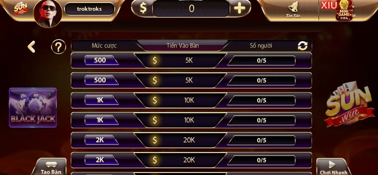 Khẳng Định Đẳng Cấp Đấu Trí Đỉnh Cao Cùng Siêu Phẩm Black Jack Tại SunWin