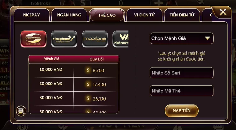 Hướng Dẫn Quy Trình Nạp Tiền SunWin Bằng Thẻ Cào An Toàn Tiện Lợi.