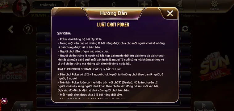 Khẳng Định Đẳng Cấp Tại Sảnh Poker Tại SunWin Kiếm Tiền Cực Khủng